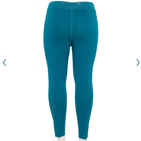 Nike Women Bright Spruce Stardust High-Waisted Leggings - Picture 2 of 3